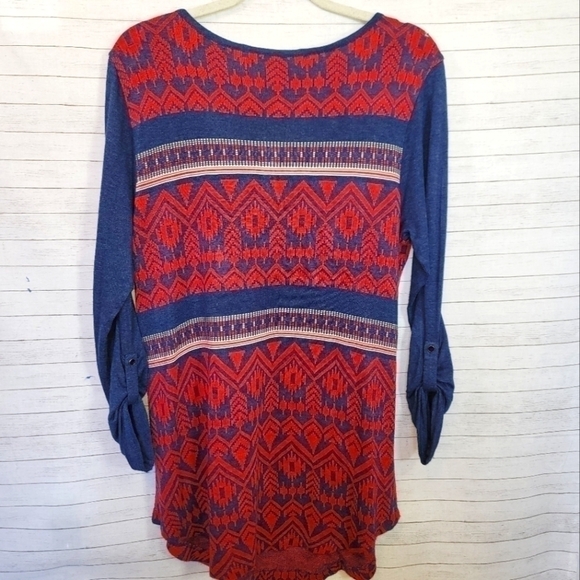 SOFT SURROUNDINGS AZTEC 3/4 SLEEVE TUNIC, SZ MEDIUM - Picture 7 of 11